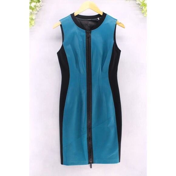 Elie Tahari Women's Mila Lambskin Bodycon Dress Sz 4 NEW Corporate Career - Picture 2 of 9